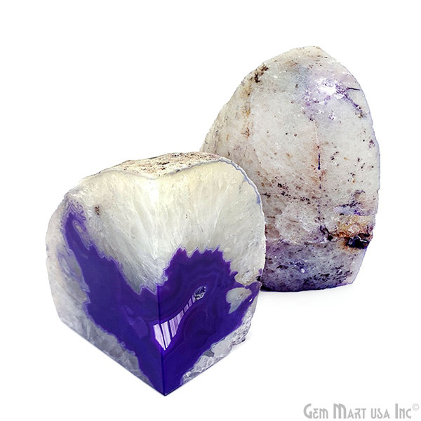 GEMMART USA Large Geode Agate Pair Bookends Wayfair